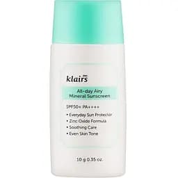 Мягкий минеральный солнцезащитный крем Klairs All-day Airy Mineral Sunscreen 10 г
