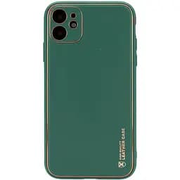 Шкіряний чохол Xshield для Apple iPhone 11 6.1" Зелений / Army green
