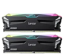 Оперативна пам'ять Lexar ARES DDR5 32 ГБ (комплект 2х16 ГБ) UDIMM 6400 МГц CL32 XMP 3.0 - RGB, Радіатор, чорний