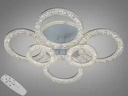 Стельова LED люстра кільця біла 120 Вт пульт