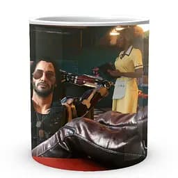 Кружка GeekLand Cyberpunk 2077 Киберпанк 2077 ноги на стол CY 02.581 330 мл белая