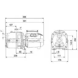 Поверхневий насос Grundfos JPA 4-47 (98946091) - мініатюра 2