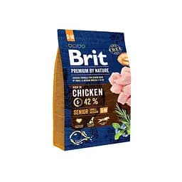 Сухой корм Brit Premium Senior S+M 3 кг для пожилых собак мелких и средних пород (весом от 1 до 25 кг)