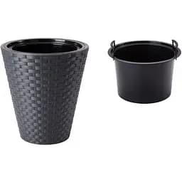 Горщик для квітів Form-Plastic Rattana-40 32 л антрацит (3820-014)