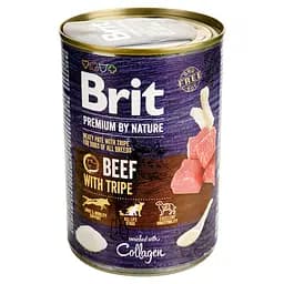 Беззерновий вологий корм для собак Brit Premium by Nature яловичина з тельбухами 400 г - мініатюра 2