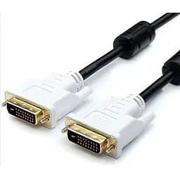 Кабель DVI 3м, Atcom single link 24/24pin, з 2-ма феритовими кільцями, колір black
