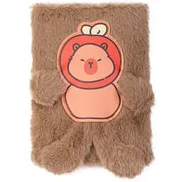 Блокнот плюшевий ZiBi Kids Line Capybara 1, А5 80 аркушів у клітинку, в асортименті (ZB.700031)