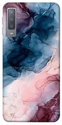 Чехол Demsky Розово-голубые разводы для Samsung A750 Galaxy A7 (2018)