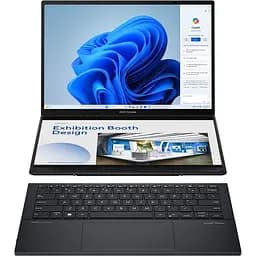 Ноутбук Asus Zenbook DUO OLED UX8406MA-PZ075X, Intel Core Ultra 7 155H, 4.8GHz, 14 3K Touch, 120Hz, 16GB LPDDR5X, SSD 1TB, Intel Arc Graphics, Windows 11 Pro