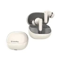 Навушники ColorWay Slim TWS-1 Earbuds Long Life Beige (CW-TWS1BE) - мініатюра 7
