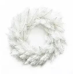 Вінок новорічний різдвяний Hvoya Elegant зі штучної хвої білий 60 см