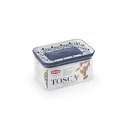 Прямокутна ємність для зберігання продуктів TOSСA 0.7л, біло-синя (55551)