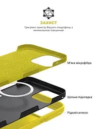 Силиконовый чехол с MagSafe для Apple iPhone 16 Pro Max, ICON2 MagCase, желтый, противоударный, панель с мягкой подкладкой, защита всего корпуса, поддержка беспроводной зарядки, совместим с защитными стеклами и пленками, ArmorStandart (ARM81325) - мініатюра 6