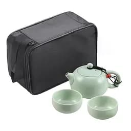 Компактний дорожній чайний набір UFT TSET6 Green чайник та 2 піали