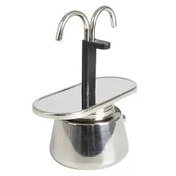 Кавоварка гейзерна Bo-Camp Stainless Steel 2-cups Silver срібляста (2200545) - мініатюра 8
