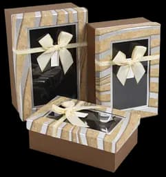 Подарункові коробки UFO 1037K-331 Набір 3 шт BROWN прям.