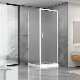 Душевая кабина Dusel A-516 100x100x190 шиншилла, Универсальная, матовый, хром, 100x100