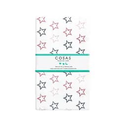 Простирадло Cosas на резинці в дитяче ліжечко 60х120 clear g stars, рожевий (StarsClear_GreyRose_120) - мініатюра 4