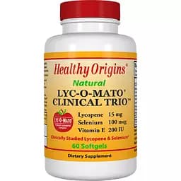 Лікопін + Селен + Вітамін Е Healthy Origins Clinical Trio Lyc-O-Mato 60 желатинових капсул