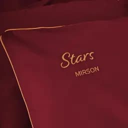 Наволочка MirSon Ranforce Elite 19-1655 Edmonda Stars 60х60 см червона (2200010539356) - мініатюра 3