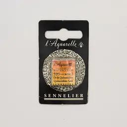 Акварельна фарба Sennelier, полукювета, S3, Хінакридонове золото (Quinacridone Gold)