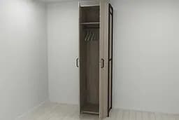 Шафа Гардероб Уні секція 6 серії Конект Ferrum-decor 220x60x50см Чорний метал ДСП Дуб Сонома Трюфель 16 мм (FRD-104574)