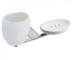 Стакан с мыльницей Stilhaus Aria настенный белый Ar14BI08, Белый