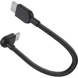 Кабель Xiaomi Braided 3A USB-C to USB-C 10cm Black (BHR08W0GL) [163632] - мініатюра 2