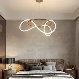 Латунная кольцевая люстра ELISION с гибкой LED лентой Line.F Диаметр 60см