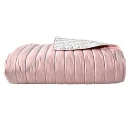 Двустороннее покрывало Ideia Стиль Люкс, 260х240 см, розовый и белый (8-13500 пудра/білий)