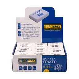 Ластик М білий 33*22*8 мм, BM.1117 Buromax (4823078944290) - мініатюра 2