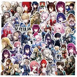 Стікерпак Хонкай Стар Рейл Набір наклейок GeekLand Honkai Star Rail 68 штук