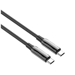 Дата кабель USB-C to USB-C 2.0m (PVC+Aluminum Alloy) (PD Fast Charging 240W) 5А black ColorWay (CW-CBPDCC070-BK) - мініатюра 4