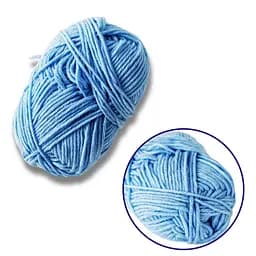 Пряжа фасованная петлевая Brushme NB112, 80% хлопка, 20% молочная клетчатка, светло-синий