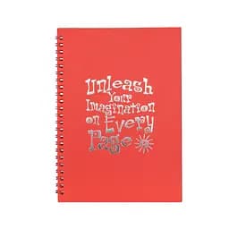 Скетчбук "Дай волю своїй уяві" 13102-KR з червоними листами, А5, на спіралі