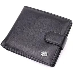 Чоловічий трендовий гаманець із натуральної шкіри ST Leather 22553 чорний