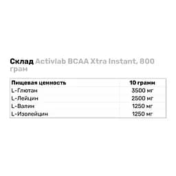 Амінокислота BCAA ActivLab BCAA Xtra Instant, 800 грам - Кола - мініатюра 3