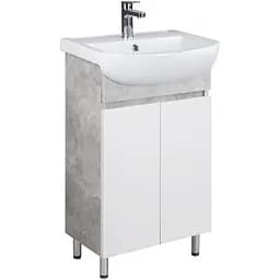 Тумба Мойдодир Oslo 50 Loft з умивальником Arteco 50 бетон-біла Сірий