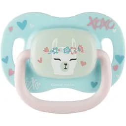 Силіконова симетрична пустушка Canpol babies Exotic Лама, блакитний з рожевим, 6-18 міс. (34/921_lama)