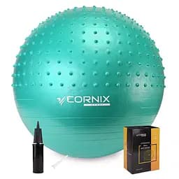 Мяч для фитнеса (фитбол) Cornix 65 см полумассажный Anti-Burst Mint XR-0480