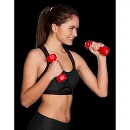 Гантелі для фітнесу вінілові круглі York Fitness 2х0,5кг рожевий - мініатюра 3