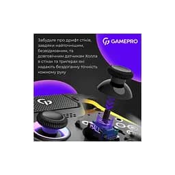 Геймпад GamePro GPS13B BT 5.3/USB/PC/iOS/Android/PS3/PS4 RGB Black (GPS13B) - мініатюра 3