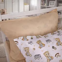 Комплект постільної білизни MirSon бязь Kids Time Little Teddy gray 2x143x210 см (2200012568422) - мініатюра 3