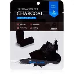 Тканинна маска для обличчя 3W Clinic Fresh Charcoal Mask Sheet з деревним вугіллям 23 мл