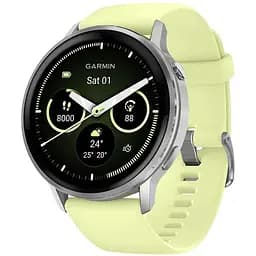 Смарт-годинник Garmin Venu 4 45mm Silver Bezel with Citron Silicone Band (010-03014-02)