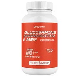 Комплекс для кісток та суглобів Sporter Glucosamine Chondroitin & MSM Vitamin D3 120 таблеток