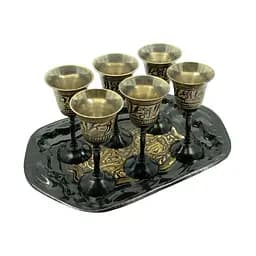 Чарки бронзові чорні 30 мл 6 шт.