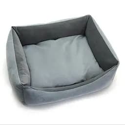 Лежак для собак та котів Zoo-hunt Елегант прямокутний сірий №3 60х80х20 см