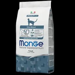 Сухой корм Monge Cаt Monoprotein Sterilised с форелью, 400 г (70005463)