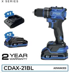 Шуруповерт акумуляторний універсальний Zegor CDAX-21BL/21В/50 Нм/дві швидкості/2 батареї 21 В 2 Ач/Реверс/Підсвічування
 - мініатюра 11
